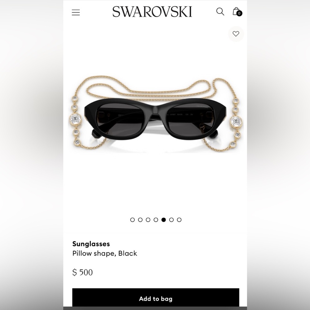 Elegant Black Sunglasses with Gold Chain
